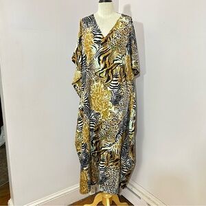 Sante Classics Safari Kaftan Mumu Lightweight Flowy One Size